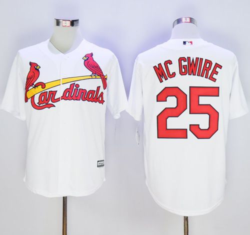 Cardinals #25 Mark McGwire White New Cool Base Stitched MLB Jersey - Click Image to Close